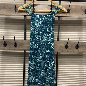 Stylish Blue and White Patterned Dress